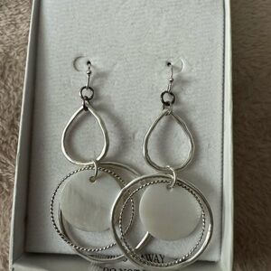 Elegant Silver Dangle Earrings brand new